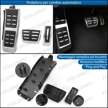 set copripedale alluminio cambio automatico AUDI A7 C7  antiscivolo