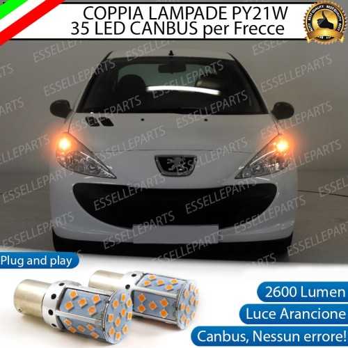 Coppia Frecce Anteriori PY21W 35 LED Canbus Peugeot 206+