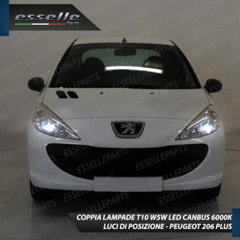 Conversione Fari Full LED per Peugeot 206+ 6000K Bianco Ghiaccio Canbus