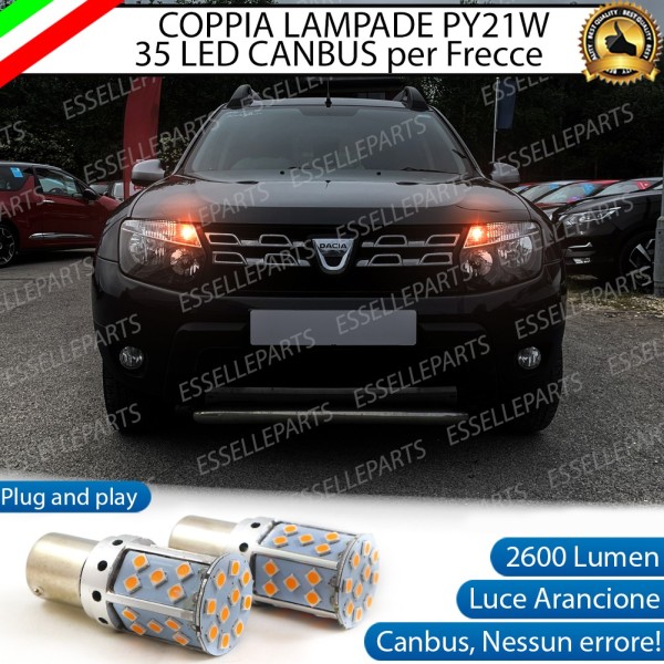 Lampade ANTERIORI PY21W BAU15S 35 LED Canbus DACIA DUSTER