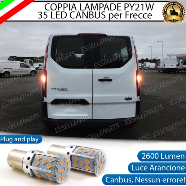 Coppia Frecce Posteriori PY21W 35 LED Canbus FORD TRANSIT TOURNEO CUSTOM