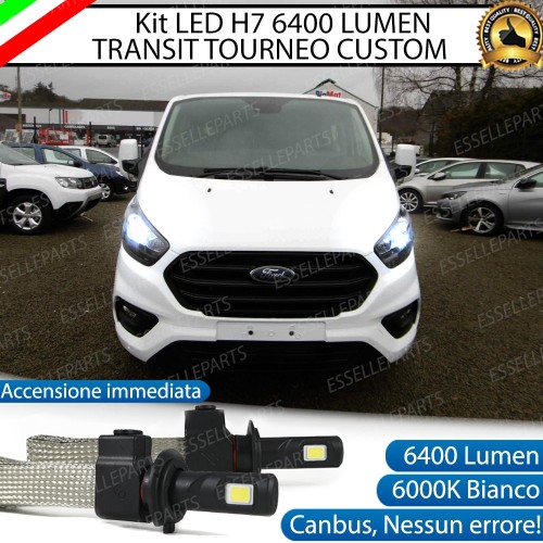 Kit Full LED H7 6400 LUMEN 6000K Ford Tourneo Custom fari a parabola
