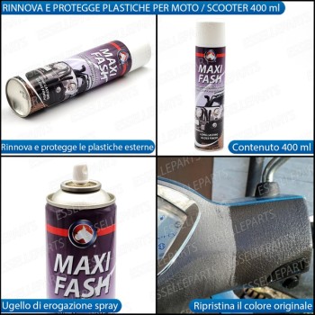 Rinnova Plastiche Manubrio moto scooter 400 ml + Panno in Microfibra per Suzuki