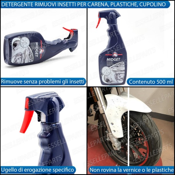 Kit Detergente Rimuovi Insetti 500 ml + Panno Rimozione In Microfibra Per Kymco
