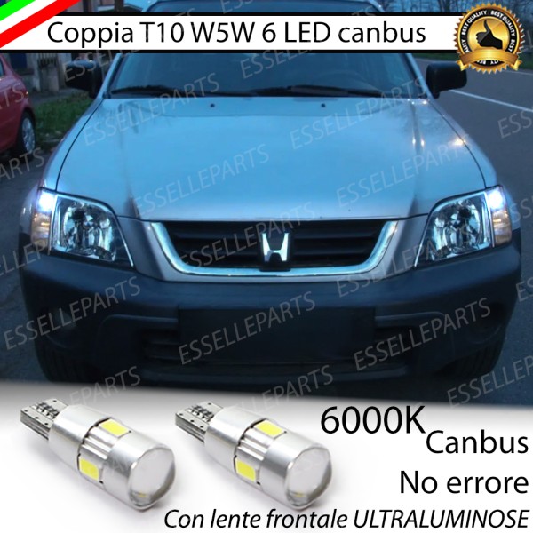 Coppia Lampade T10 W5W LED canbus con lente frontale per luci di posizione per Honda CR-V I