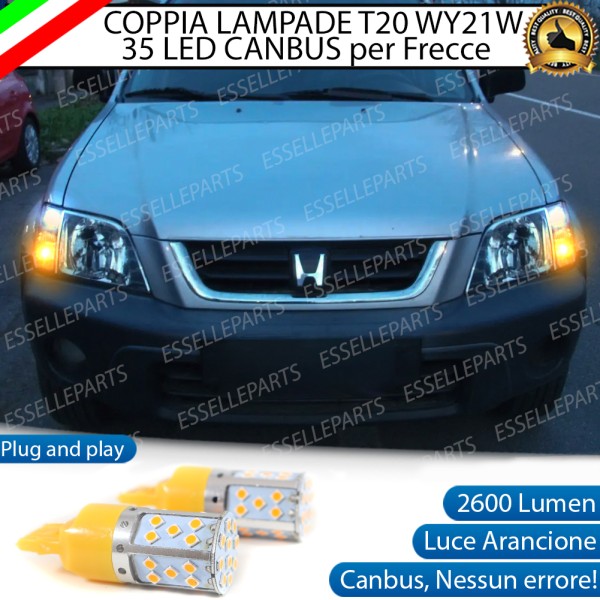 Coppia Lampade T20 WY21W 35 LED CANBUS PER FRECCE DIREZIONALI Anteriori PER HONDA CR-V I