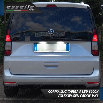Coppia Luci Targa 5 LED Per Volkswagen Caddy MK5 Canbus 6000K Bianco Ghiaccio