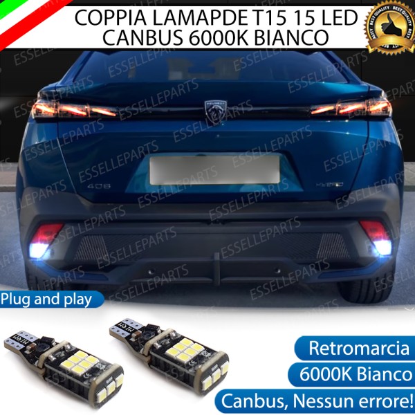 Luci Retromarcia PEUGEOT 408 II 1200 LUMEN T15 W16W CANBUS 3.0