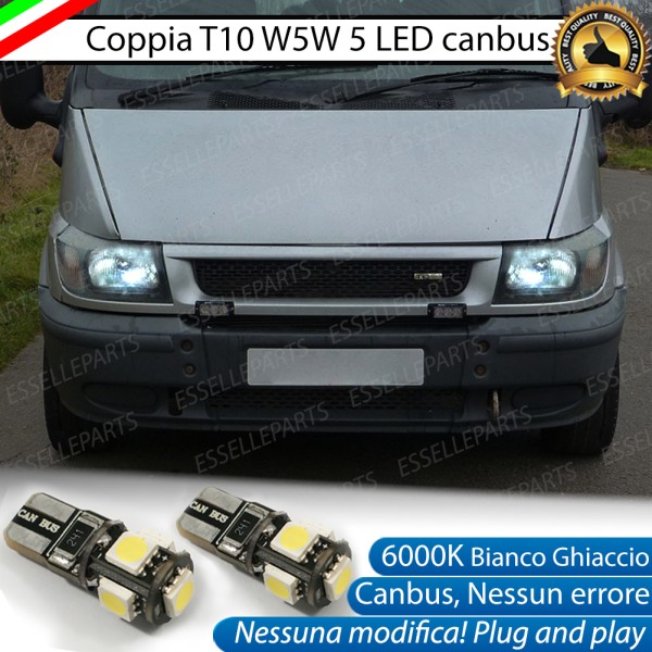 Luci posizione T10 W5W 5 LED Canbus Ford Transit III