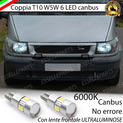 Lampade T10 W5W Canbus 6 LED no error luci posizione Ford Transit III