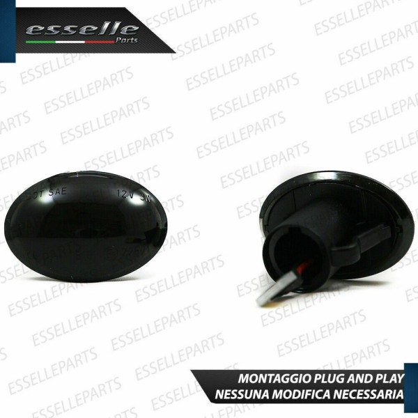 PLACCHETTE LATERALI NERE A 18 LED PER FRECCE SPECIFICHE PER ABARTH 500 595 695