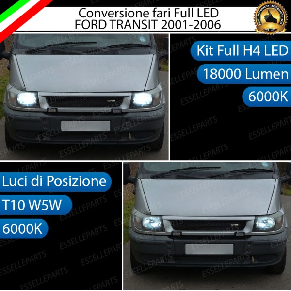 Conversione Fari Full LED 18000LM + 330LM per Ford Transit III