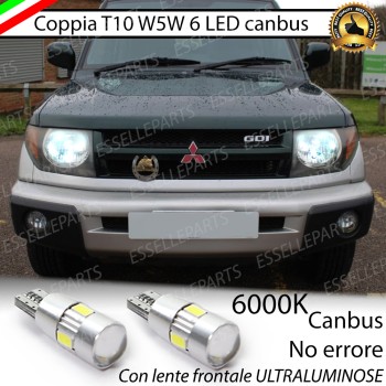 Coppia Lampade T10 W5W LED canbus con lente frontale per luci di posizione per MITSUBISHI PAJERO PININ Coppia Lampade T10 W5W LED canbus con lente frontale per luci di posizione per MITSUBISHI PAJERO PININ