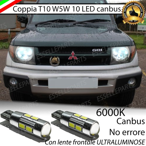 Luci Posizione 10 LED Mitsubishi Pajero pinin 6000k Canbus