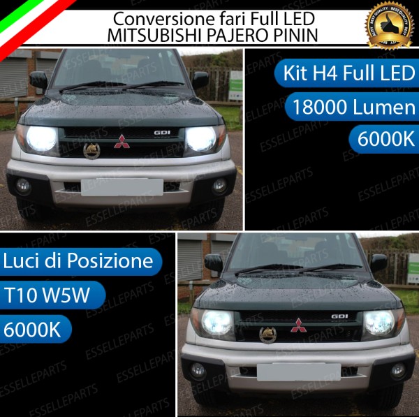 Conversione Fari Full LED 18000LM + 330LM per Mitsubishi Pajero pinin