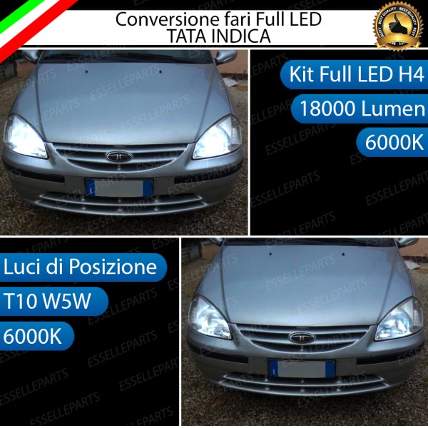 Conversione Fari Full LED 18000LM + 330LM per Tata Indica