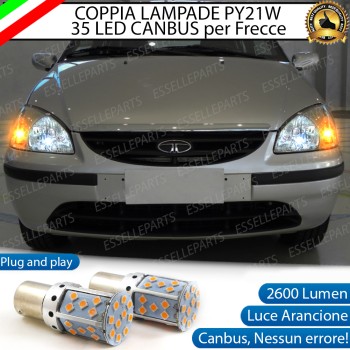 Coppia Frecce Anteriori PY21W 35 LED Canbus TATA INDIGO