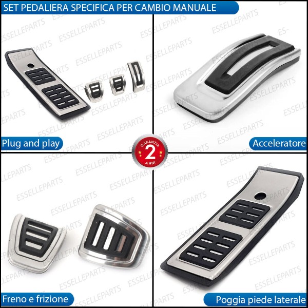 Set Copripedali Pedaliera per Cambio Manuale Audi A5 F53