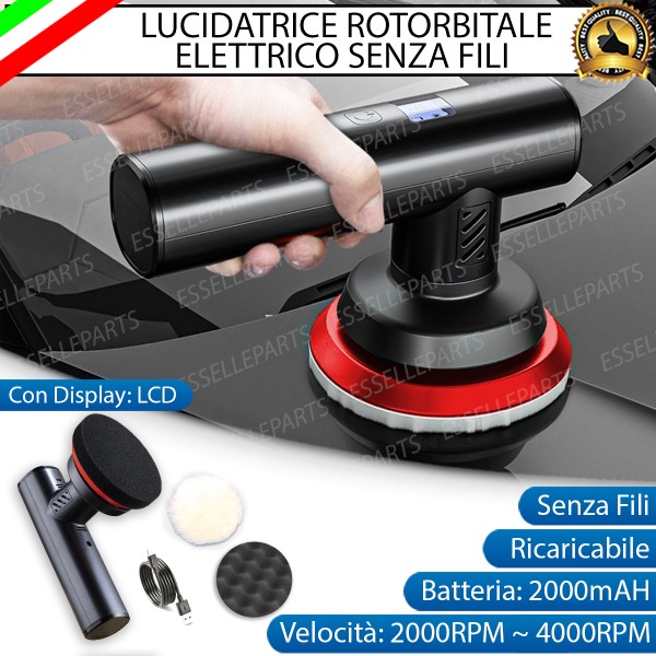 Lucidatrice rotabile senza fili ricaricabilea 3 velocita' per Moto,Scooter,Quod Peugeot