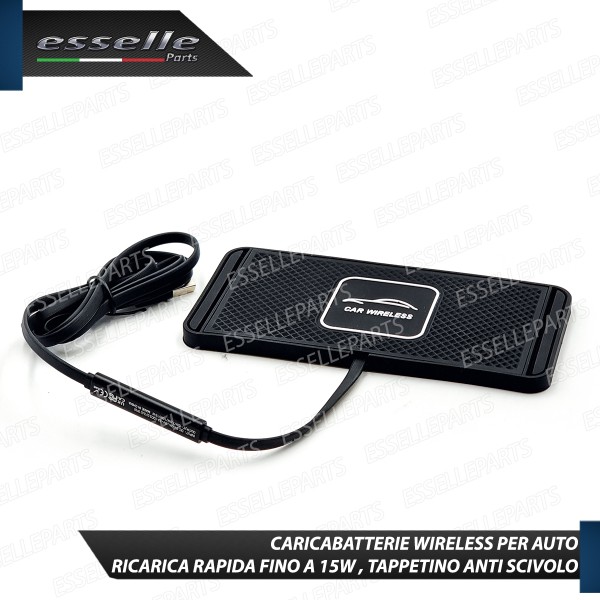 Caricabatterie Wireless con Ricarica Rapida per Auto Camper Minicar USB Fino a 15W