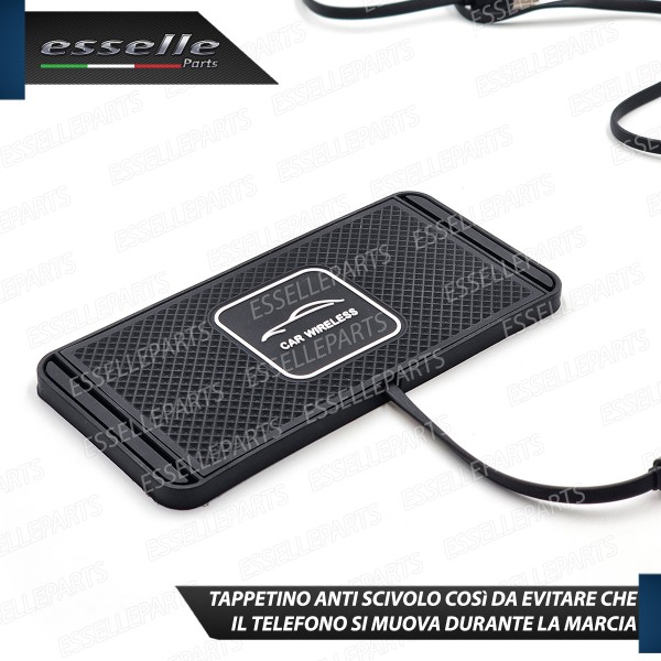 Caricabatterie Wireless con Ricarica Rapida per Auto Camper Minicar USB Fino a 15W