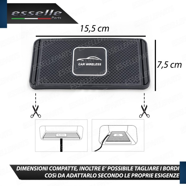 Caricabatterie Wireless con Ricarica Rapida per Auto Camper Minicar USB Fino a 15W