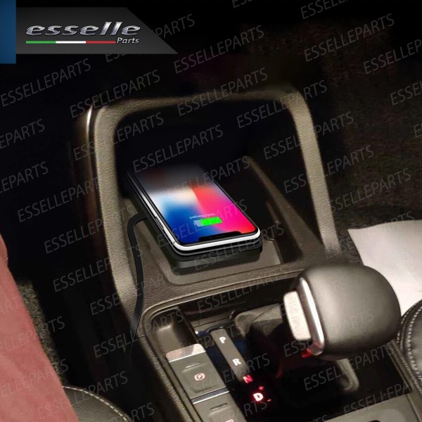 Caricabatterie Wireless con Ricarica Rapida per Auto Camper Minicar USB Fino a 15W
