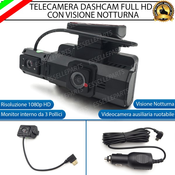Telecamera DashCam per Auto Full HD DVR Car Video Display 3 170°  Grandangolo