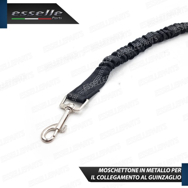 Cintura di Sicurezza Cani Auto per Guinzaglio Elastica 55-71 cm Nero con Moschettone