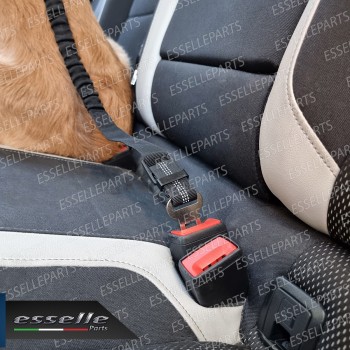 Cintura di Sicurezza Cani Auto per Guinzaglio Elastica 55-71 cm Nero con  Moschettone