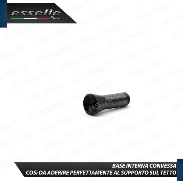 Antenna Corta 3,5 cm Colore NERO ed effetto Carbonio, ricezione radio AM-FM-DAB-NAVI