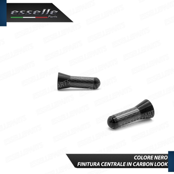 Antenna Corta 3,5 cm Colore NERO ed effetto Carbonio, ricezione radio AM-FM-DAB-NAVI
