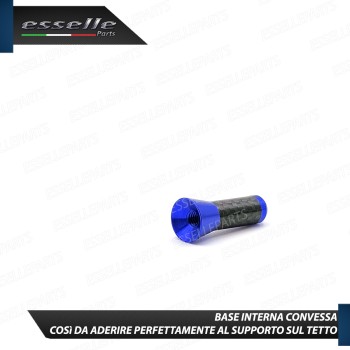 Antenna Corta 3,5 cm Colore BLU ed effetto Carbonio, ricezione radio AM-FM-DAB-NAVI