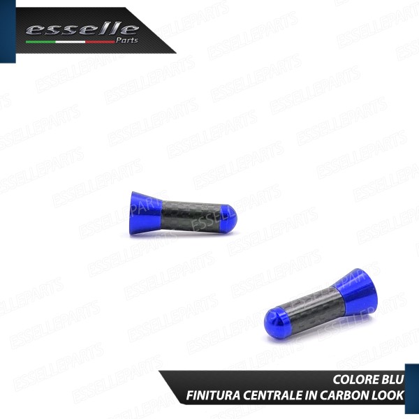Antenna Corta 3,5 cm Colore BLU ed effetto Carbonio, ricezione radio AM-FM-DAB-NAVI