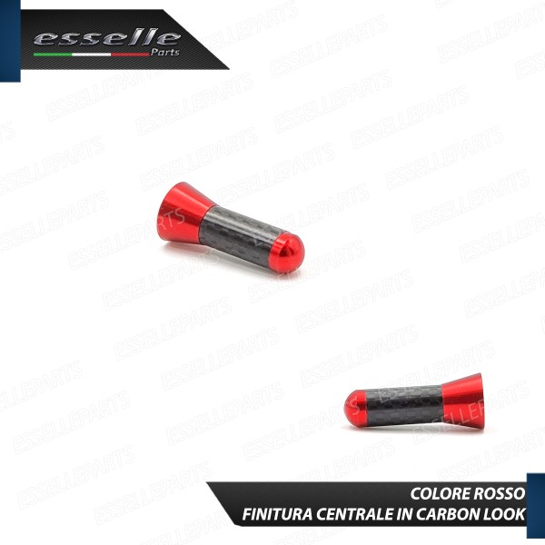 Antenna Corta 3,5 cm Colore ROSSO ed effetto Carbonio, ricezione radio AM-FM-DAB-NAVI