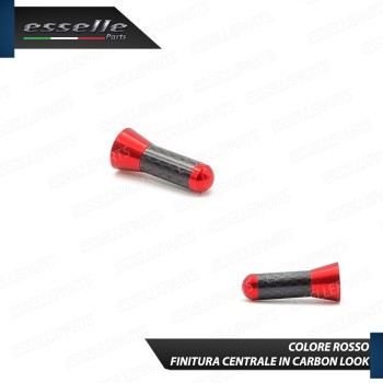 Antenna Corta 3,5 cm Colore ROSSO ed effetto Carbonio, ricezione radio AM-FM-DAB-NAVI