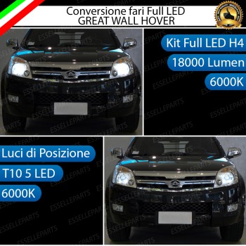 Conversione Fari Full LED 18000LM + 330LM per Great Wall HOVER