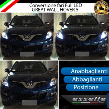 Conversione Fari Full LED per Great Wall HOVER 5 6000K Bianco Ghiaccio Canbus