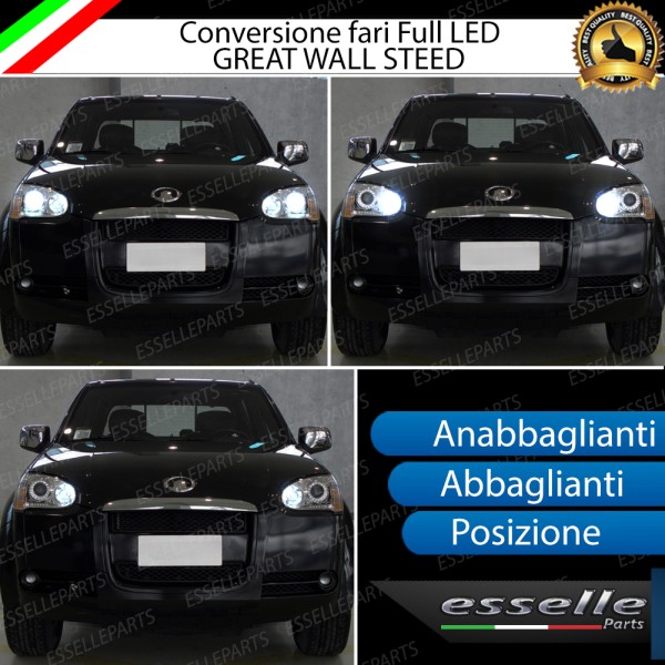 Conversione Fari Full LED per Great Wall STEED 6000K Bianco Ghiaccio Canbus