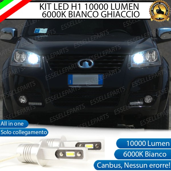 Kit Full LED coppia H1 ULTRA COMPATTA 10000 LUMEN abbaglianti GREAT WALL STEED 5