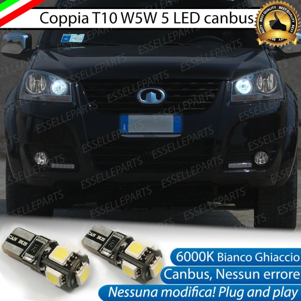 Luci posizione T10 W5W 5 LED Canbus GREAT WALL STEED 5