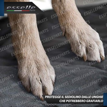 Telo Copri Sediolini Posteriori per Cane Nero Impermeabile