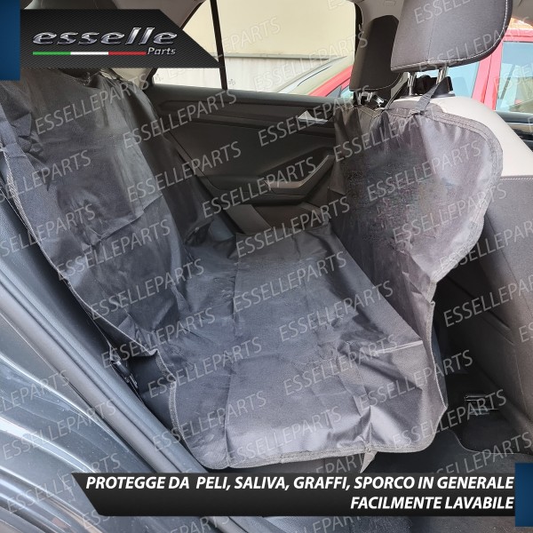 Telo Copri Sediolini Posteriori per Cane Nero Impermeabile