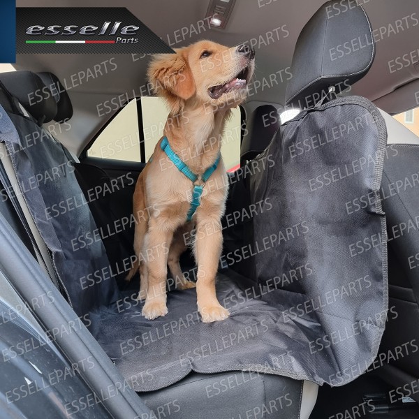 Telo Copri Sediolini Posteriori per Cane Nero Impermeabile