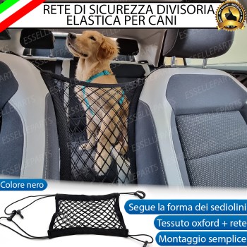 Rete di Sicurezza Nera Per Cani Auto Elastica con Ganci