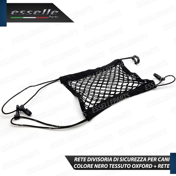 Rete di Sicurezza Nera Per Cani Auto Elastica con Ganci