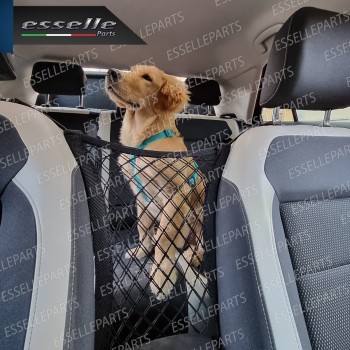 Rete di Sicurezza Nera Per Cani Auto Elastica con Ganci