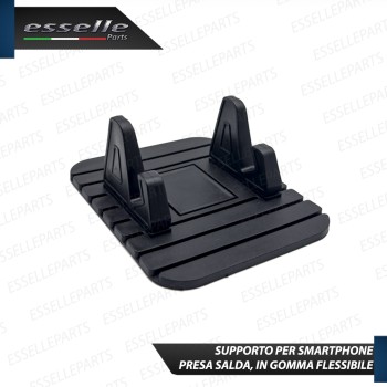 Supporto per Cellulare da Cruscotto in Gomma Nero per Auto