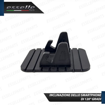 Supporto per Cellulare da Cruscotto in Gomma Nero per Auto