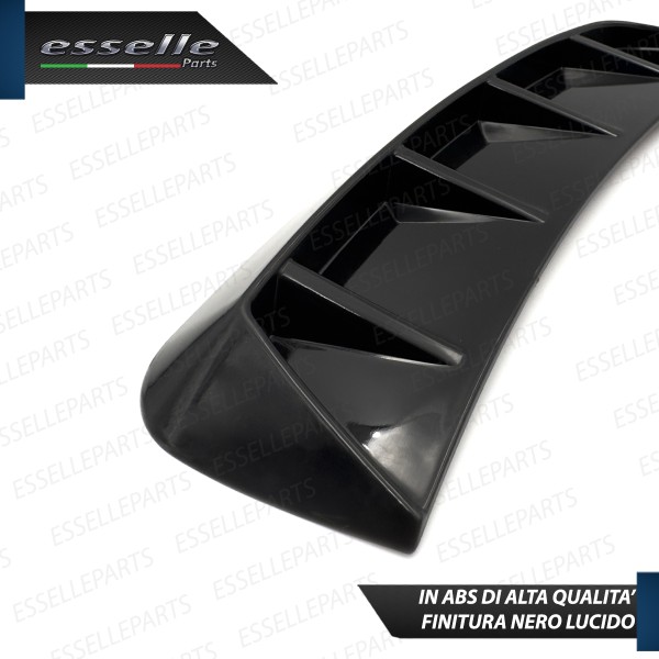 Coppia Prese D'aria Sportive Adesive per Parafanghi Nero Lucido Auto